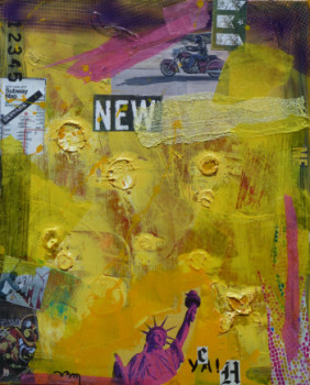 Named contemporary work « Yellow », Made by BONNEAU-MARRON