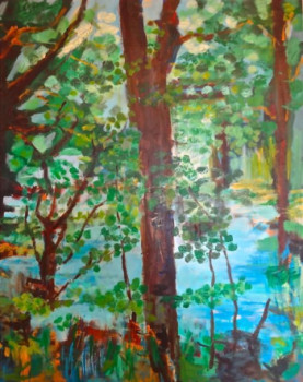 Named contemporary work « Kubota park greens », Made by CHRISTIAN MENARD