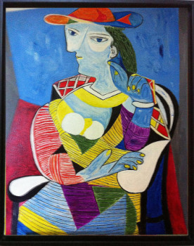 Named contemporary work « femme assise », Made by PESARO94
