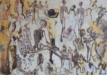 Named contemporary work « Libérés, tableau n°3 (triptyque) », Made by GAëLLE PEIGNOT