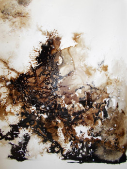 Named contemporary work « Encre de chine -brou de noix (6) », Made by MARTINE MOREAU