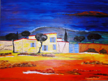 Named contemporary work « 3- Noite de Verão  116X90 », Made by ARTISTE M.EGVA