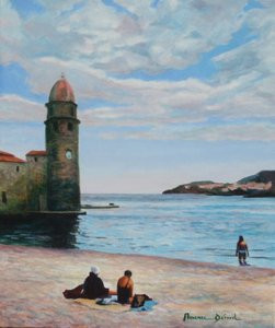 Named contemporary work «  L'église de Collioure », Made by MAXENCE GERARD