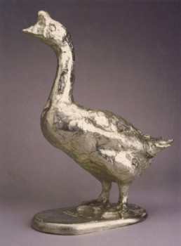 Named contemporary work « OIE GOOSE », Made by BARAKE SCULPTOR