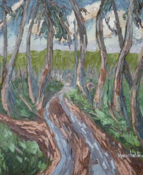 Named contemporary work « Chemin dans la forêt », Made by MARICHALTON