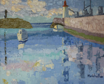 Named contemporary work « Port aux phares », Made by MARICHALTON