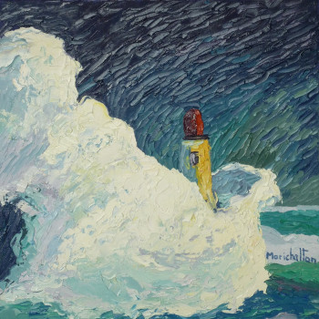 Named contemporary work « Vague aux phare », Made by MARICHALTON