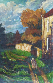 Named contemporary work « Chemin en Bretagne », Made by MARICHALTON