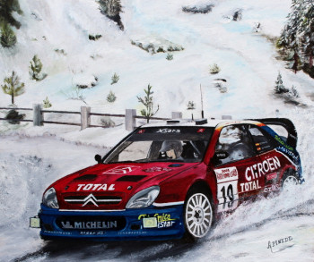 Named contemporary work « Monte Carlo 2003 - CITROEN XSARA WRC - CARLOS SAINZ-LUIS MOYA », Made by ALAIN PINEDE