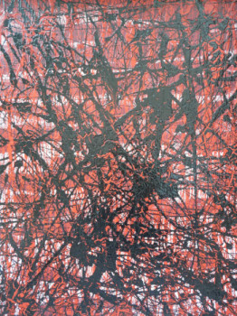 Named contemporary work « Le rouge et le noir », Made by VIE33