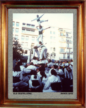 Named contemporary work « Catalogne nord, els Castellers 2001 », Made by EMILE RAMIS