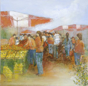 Named contemporary work « Le marché », Made by JEAN GODIN