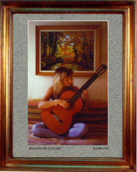 Named contemporary work « 1991 Joueuse de guitare », Made by EMILE RAMIS
