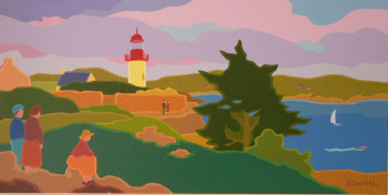 Named contemporary work « Phare de Port-Manech », Made by DANIELL