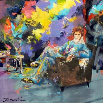 Named contemporary work « La pause du peintre », Made by DAMIAN TIRADO