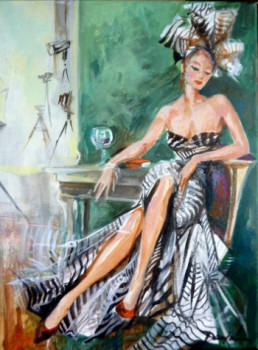 Named contemporary work « Elle 2 », Made by DAMIAN TIRADO