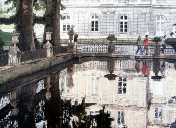 Named contemporary work « la Fontaine de Médicis du Jardin du Luxembourg, Paris 6 ème  », Made by BORé IVANOFF