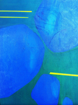 Named contemporary work « Blue Moon », Made by DAVID2NO