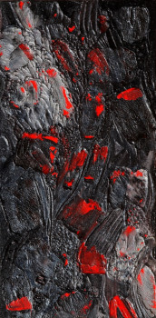 Named contemporary work « Lave et feu / Lava and Fire #1425 », Made by KLARA