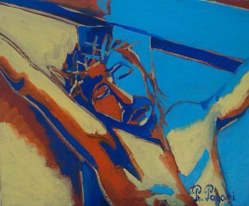 Named contemporary work « Crucifixion », Made by PHILOU