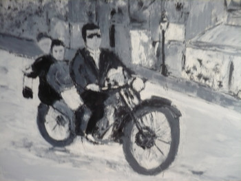 Named contemporary work « tour à moto », Made by CLéMENTINE LUBIN