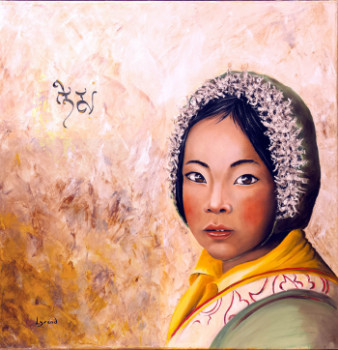 Named contemporary work « FILLE DE MONGOLIE », Made by LYSAND