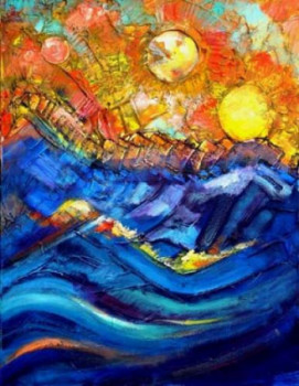 Named contemporary work « LE SOLEIL ET LA MER », Made by JEAN CLAUDE ESPINASSE