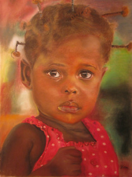Named contemporary work « Amina, petite fille d'Afrique », Made by MATZARIAN PATRICIA