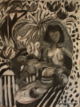 Named contemporary work « Femmes », Made by HERVé PLOUZEN