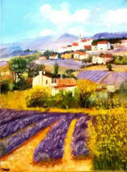 Named contemporary work « paysage provencal », Made by FRANCIS CHABAS