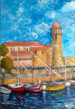 Named contemporary work « COLLIOURE - son port », Made by PATRICIA DELEY
