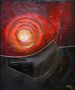 Named contemporary work « boule de feu », Made by JANPOL PORTALIS