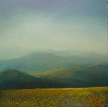 Named contemporary work « Monts lointains 2 », Made by YVES OGIER