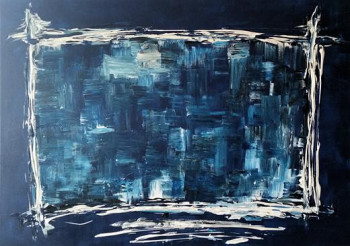 Named contemporary work « Blue », Made by SBASTOUNE