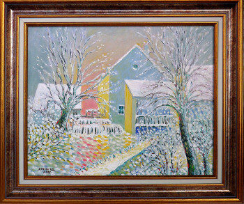 Le déversoir du vieux moulin sous la neige à St Symphorien/saône On the ARTactif site