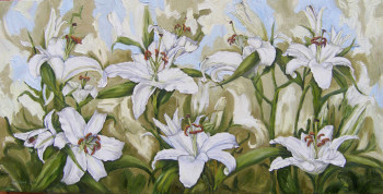 Named contemporary work « lily blanc », Made by STEPANYUK ALINA