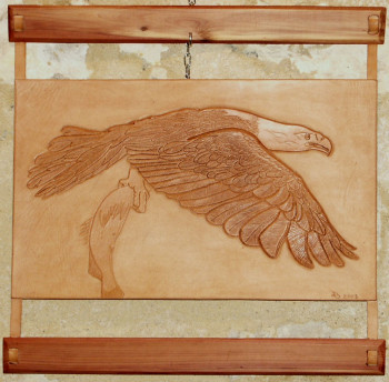 Named contemporary work « Aigle pecheur 2003 », Made by LAURENT SERRE