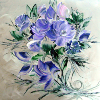 Named contemporary work « POESIE FLORALE », Made by ANNICK PALLARD