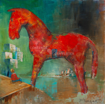 Named contemporary work « Le cheval de Troie 2. », Made by THIERRY MERGET