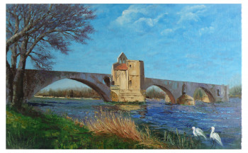 Named contemporary work « Pont d'Avignon », Made by NOëLLE HUIN