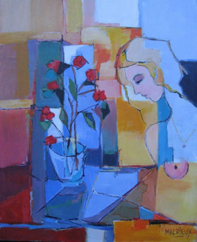Femme au bouquet 1 On the ARTactif site