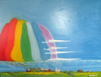 Named contemporary work « Arc-en-ciel basse Côte Nord », Made by GéRALD GOSSELIN