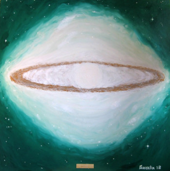 Named contemporary work « Galaxie sombrero Messier », Made by GéRALD GOSSELIN