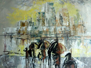 Named contemporary work «  sous la pluie  », Made by DAMIAN TIRADO