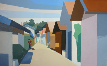 Named contemporary work « Rue du Village du Canon au Cap-Ferret  N° 218 », Made by JEAN CALMON