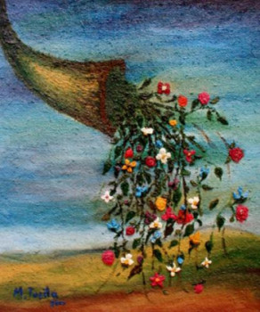 Named contemporary work « Tocila / fleurs du fortune », Made by GALERI TOçILA