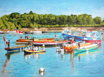 Named contemporary work « Yoles de Bantry à Port Anna », Made by MARC ETIEN