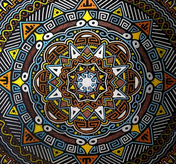 Named contemporary work « Mandala 3 », Made by TOCKART