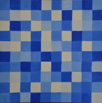 Named contemporary work « Carré bleu », Made by LAURENT S