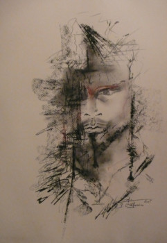 Named contemporary work « Portait 2 », Made by PATRICK CHARRIER